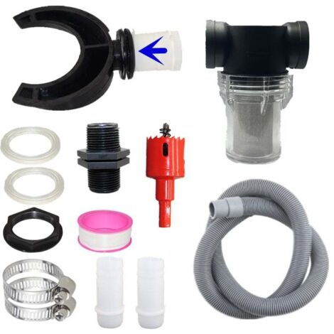 Rainwater collector set, 13-piece, 100mm rainwater collector, filter, downpipe rainwater collector with mounting accessories