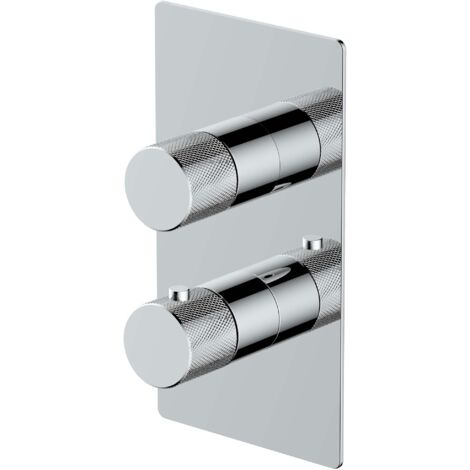 RAK Amalfi Chrome Concealed 2 Handle Thermostatic Dual Control Shower Valve - RAKAMA3302C