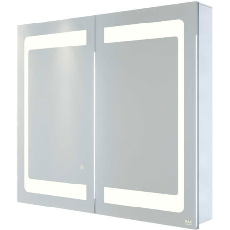 RAK Aphrodite 800mm x 700mm Recessable Illuminated LED Mirrored Cabinet with Demister and Shaver Socket - RAKAPH5003