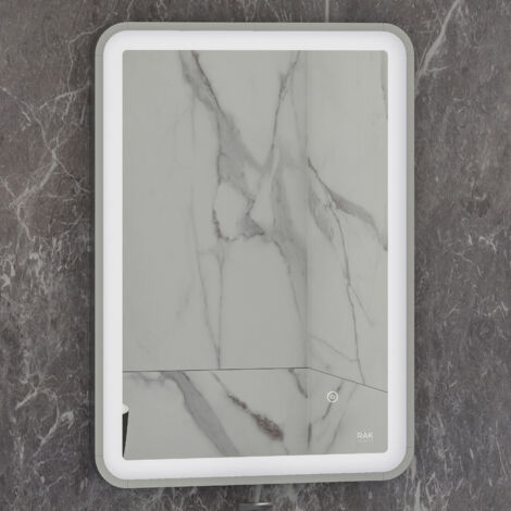 RAK Art Chrome 600mm x 800mm Soft Illuminated LED Mirror - RAKARTSFCP5002