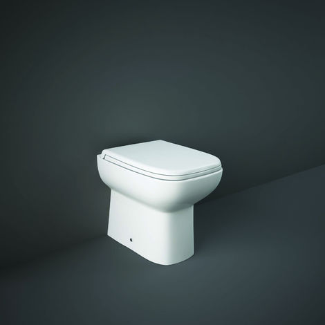 RAK Back to Wall White Toilet Pan with Soft Close Seat Modern Bathroom