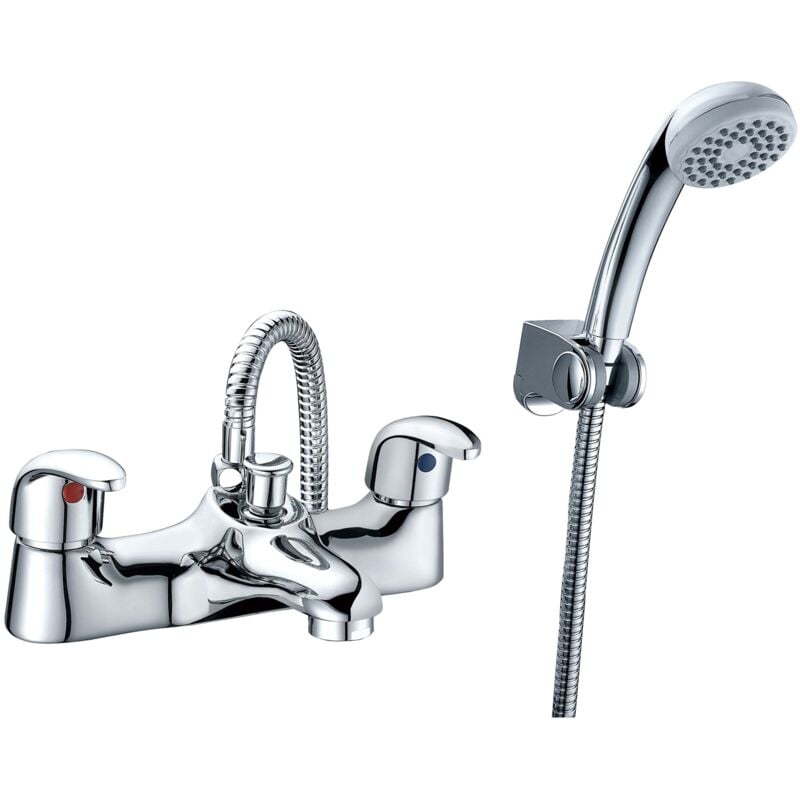 RAK Basic Bath Shower Mixer with Shower Head and Hose - Chrome