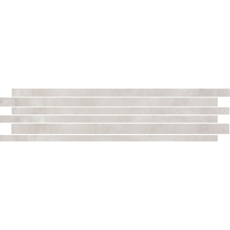 Rak Basic Concrete Grey Matt 15cm x 60cm Multi Strip Porcelain Wall and Floor Tile - AMBGZBSC-GY.2R/BRK - Grey