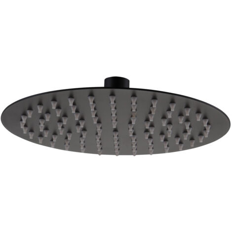 RAK Ultra Slim Round Shower Head - Black