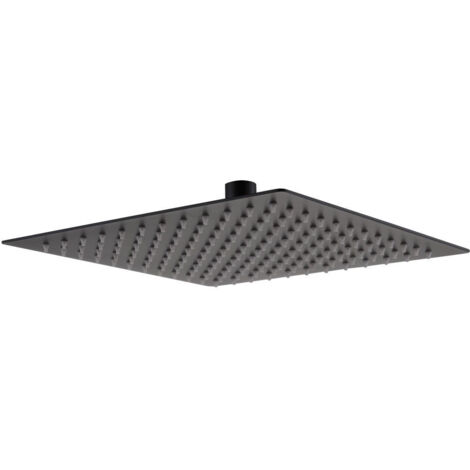 RAK Black 250mm Square Ultra Slim Shower Head - RAKSHW1004B