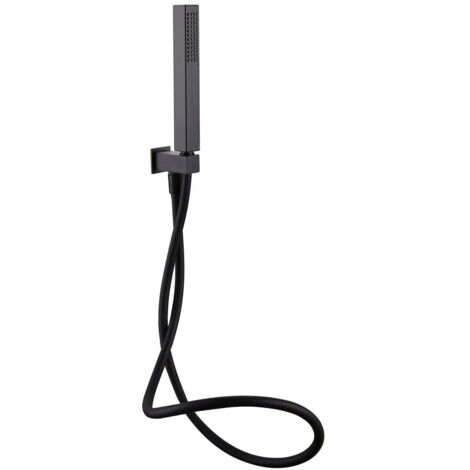 RAK Black Square Shower Handset Wall Bracket Kit - RAKSHW4003B