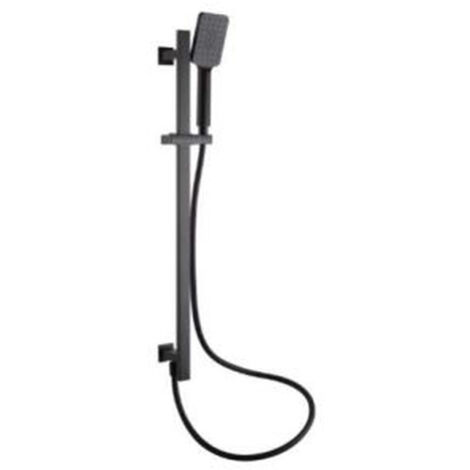 RAK Black Square Slide Rail Kit with Integral Wall Outlet - RAKSHW1009B