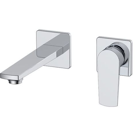 RAK Blade Wall Mounted 2 Tap Hole Basin Mixer Tap - RAKBLD3008