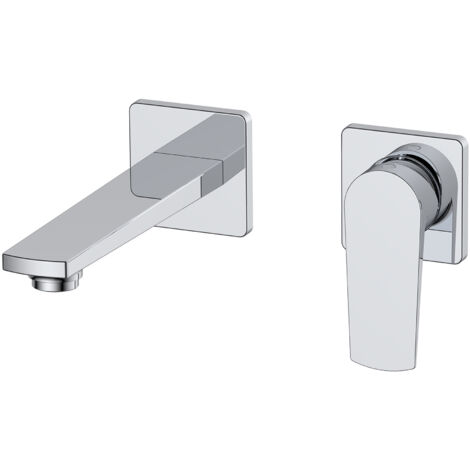 RAK Blade Wall Mounted Basin Mixer Tap - Chrome