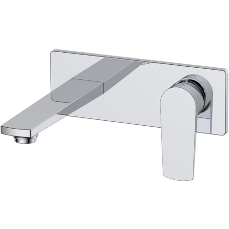 RAK Blade Wall Mounted Basin Mixer Tap with Back Plate - Chrome
