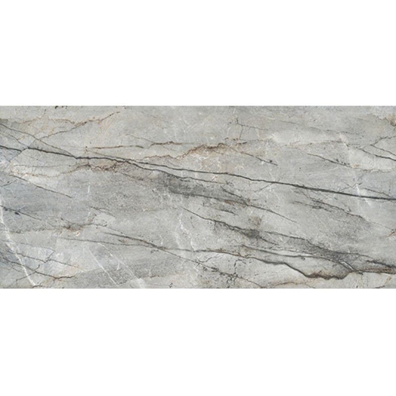 Rak Ceramics - rak Breccia Adige Grey Full Lappato 120cm x 260cm Porcelain Wall and Floor Tile - A62GBRAE-GRY.N0X6P