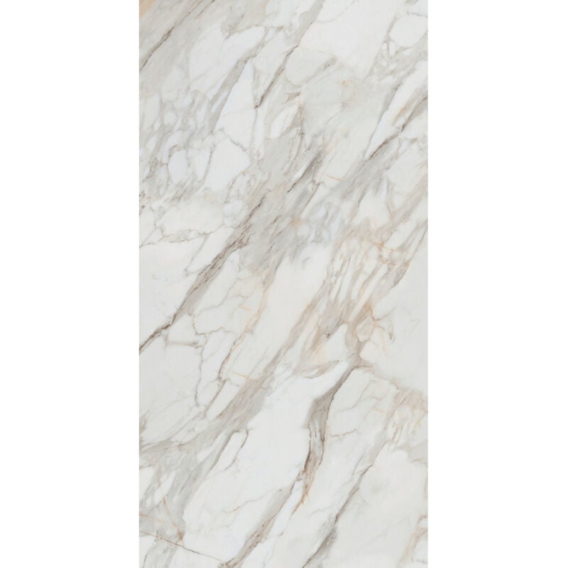 Rak Calacatta Gold White Full Lappato 120cm x 260cm Porcelain Wall and Floor Tile - A62GCTAG-WHE.N0X6P - White