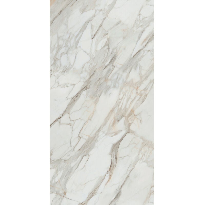 Rak Calacatta Gold White Matt 60cm x 120cm Porcelain Wall and Floor Tile - A12GCTAG-WHE-M0X5R - White