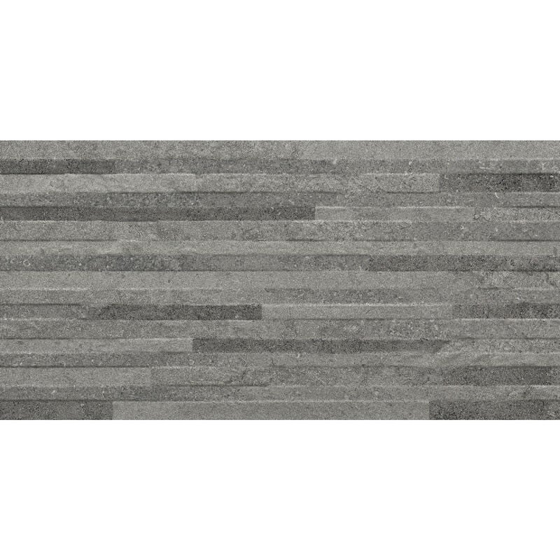 Rak Chiltern Anthracite Matt 30cm x 60cm Muretto Mix Ceramic Wall Tile - R3738 - Anthracite