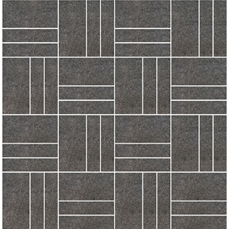 Rak City Stone Anthracite Matt 30cm x 30cm Linear Bricks Porcelain Mosaic Tile - AGMZZCTSEANT005613 - Anthracite