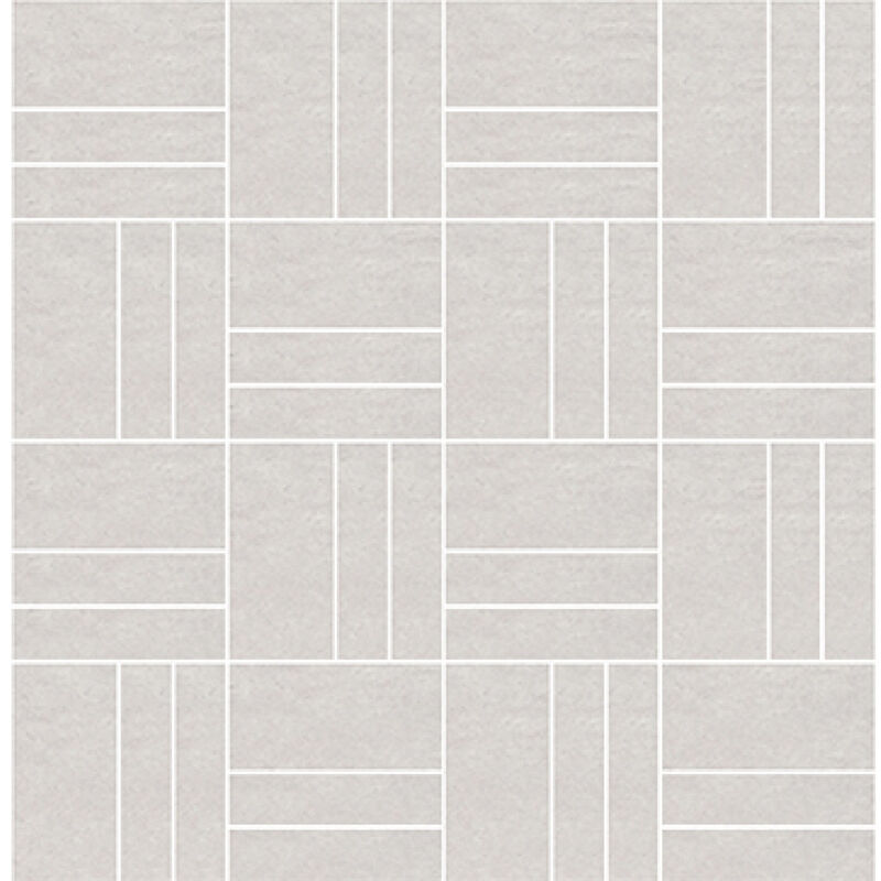 Rak City Stone Bone Matt 30cm x 30cm Linear Bricks Porcelain Mosaic Tile - AGMZZCTSEBNE005615 - Bone