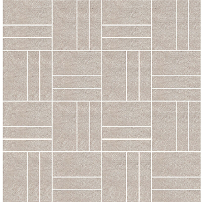 Rak City Stone Clay Matt 30cm x 30cm Linear Bricks Porcelain Mosaic Tile - AGMZZCTSECLA005616 - Clay