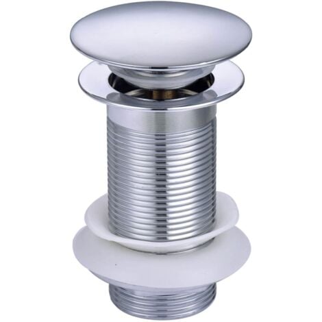 STANO. RAK Click Clack 11/4 inch Basin Waste Chrome - Unslotted (For Basins with No Overflow)