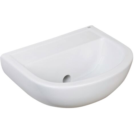 RAK Compact 380mm Doc M Basin with Horizontal Outlet and No Tap Holes - CO1005AWHA