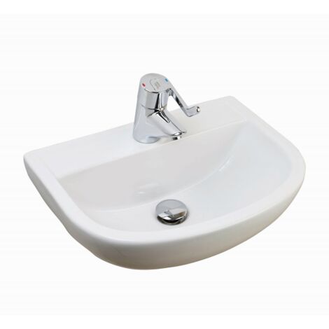 RAK Compact 500mm Doc M Basin with No Tap Hole or Overflow - CO0605AWHA