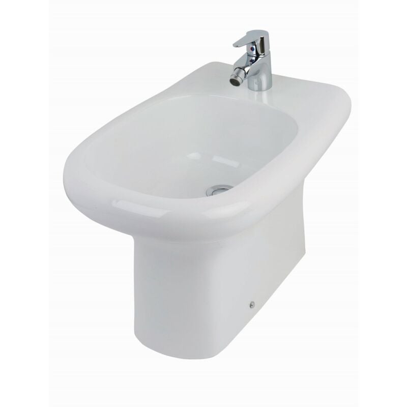 RAK Compact Back to Wall Bidet 510mm Projection 1 Tap Hole (Tap Not Included)