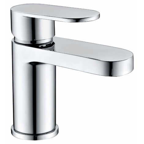 RAK Compact Eco Round Mono Basin Mixer Tap with Clicker Waste - Chrome