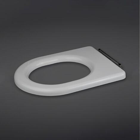 RAK Compact Special Needs Seat In White For Close Coupled And BTW Special Needs WC Pan Without Lid