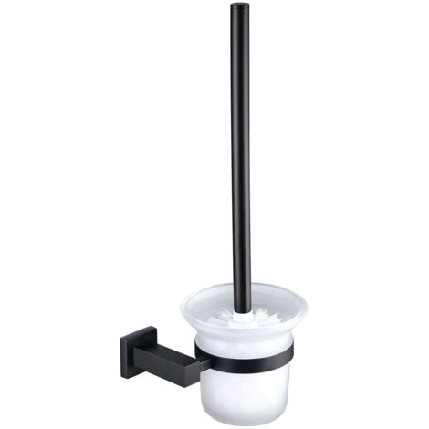 RAK Cubis Black Toilet Brush & Holder - RAKCUB9908B