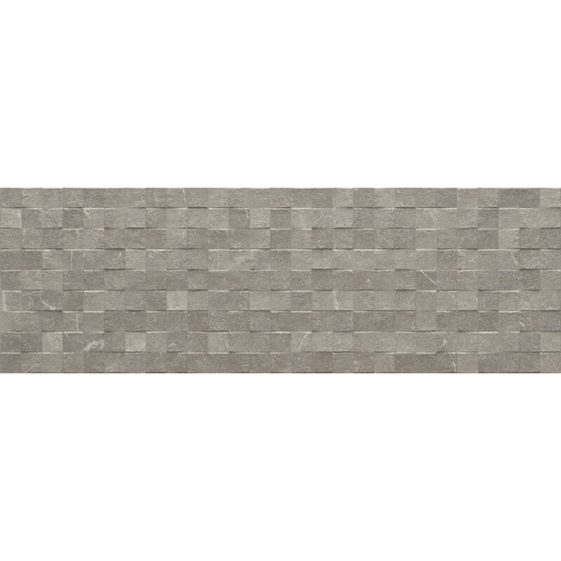Rak Cumbria Ash Matt 30cm x 60cm Cubic Decor Ceramic Wall Tile - R3664 - Ash