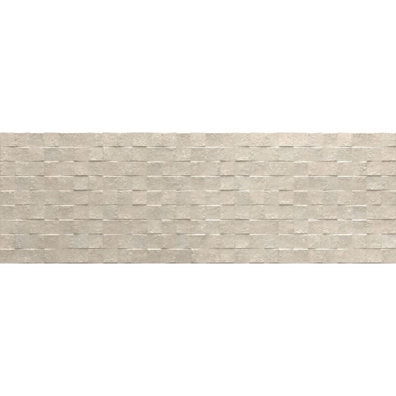 RAK Cumbria Ivory Matt 30cm x 60cm Cubic Decor Ceramic Wall Tile - R3662