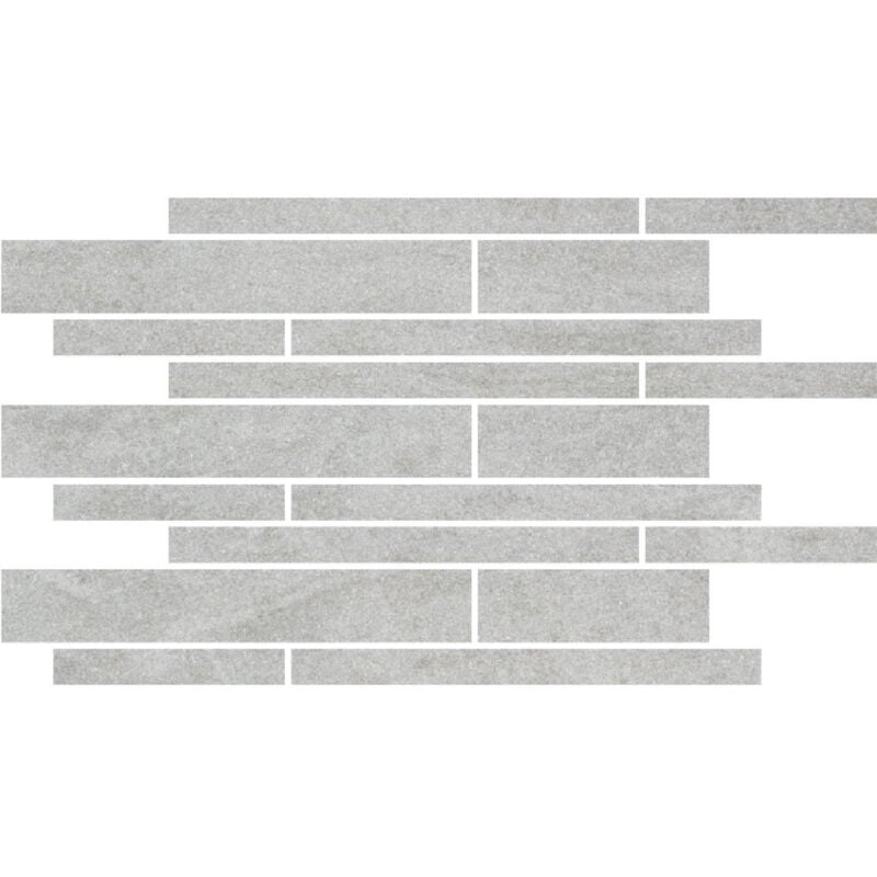 Rak Curton Grey Matt 30cm x 45cm Muretto Porcelain Mosaic Tile - ACMZZPDCNGRY005730 - Grey