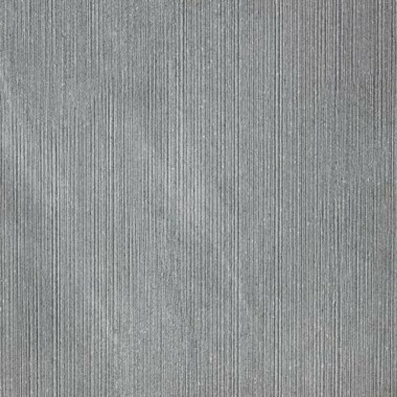 Rak Curton Grey Rustic 60cm x 60cm Line Decor Porcelain Wall and Floor Tile - A2D06PDCNGRYMMLN1R - Grey