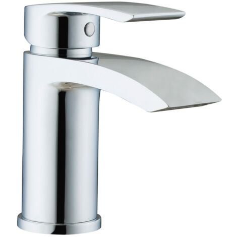 RAK Curve Mono Basin Mixer Tap with Clicker Waste - Chrome