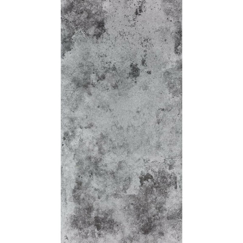 Rak Detroit Metal Light Grey Lappato 60cm x 120cm Porcelain Wall and Floor Tile - AGB12DRMTLIGZMSS5L - Light Grey