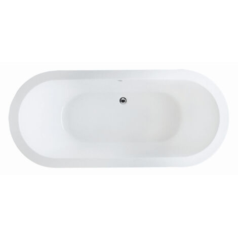 RAK DKM 1800mm x 800mm Round Double Ended Bath and Leg Set - BT58AWHA