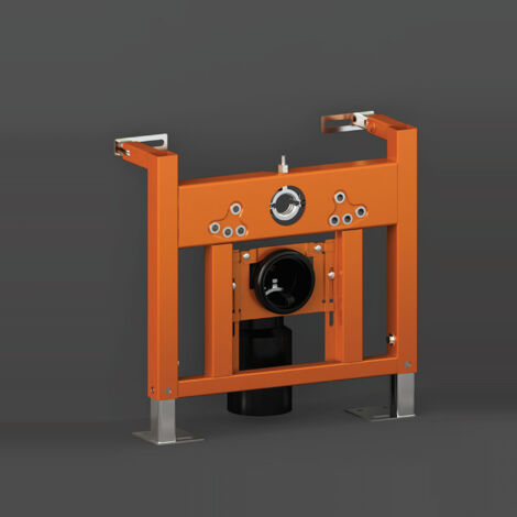 RAK Ecofix Concealed Wall Hung Universal Toilet Support Frame 500mm Wide x 465mm High - Orange