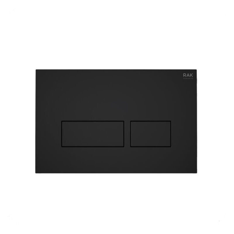 RAK Ecofix Rectangular Dual Flush Plates - Matt Black