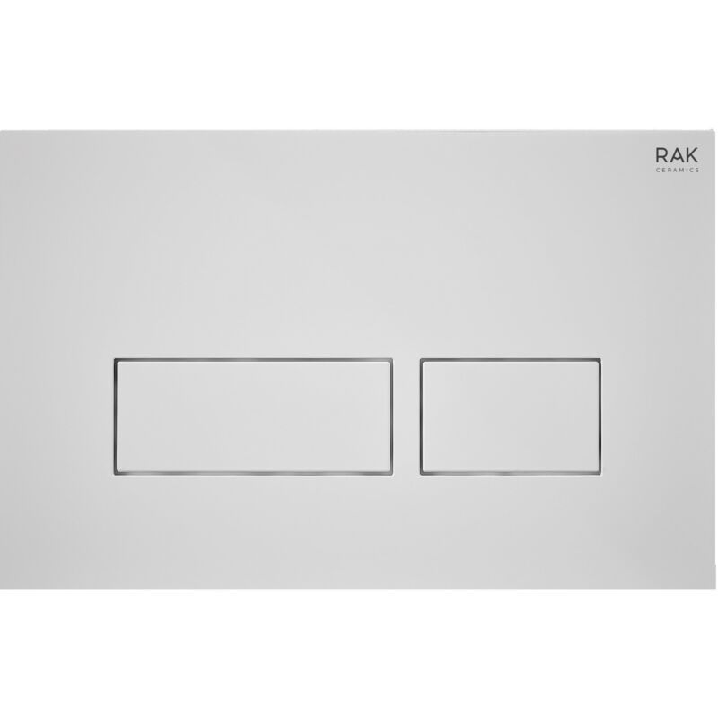 RAK Ecofix Rectangular Dual Flush Plates - Matt White