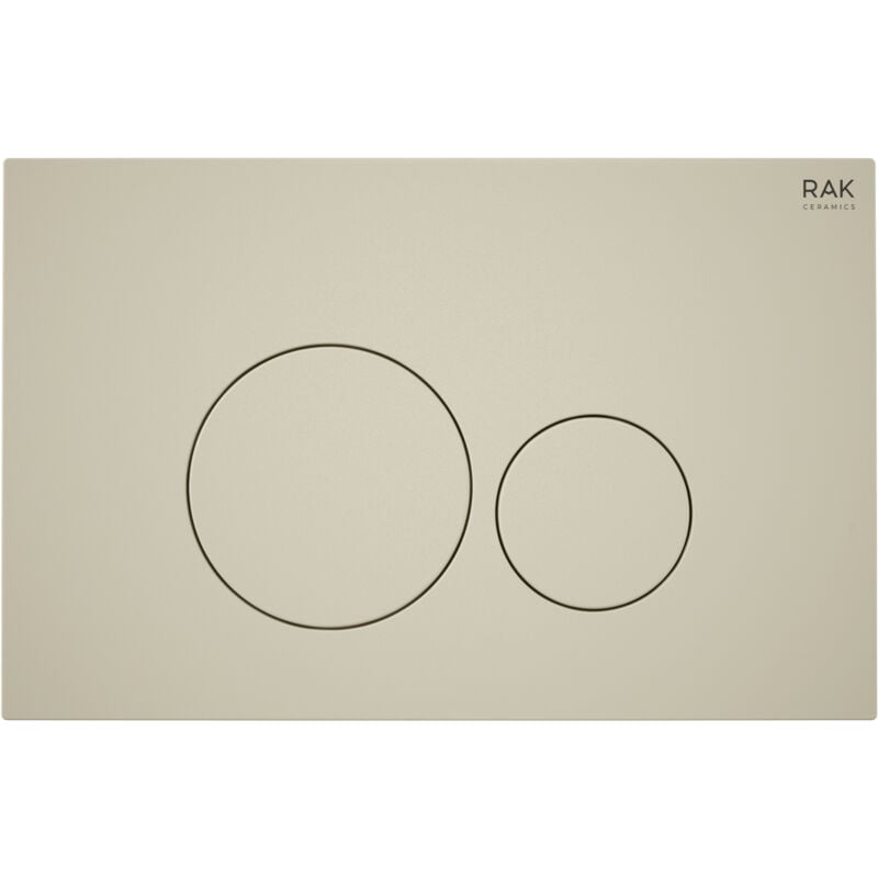 RAK Ecofix Round Dual Flush Plates - Matt Greige
