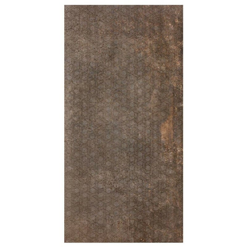 Rak Evoque Brown Lappato Decor 60cm x 120cm Porcelain Wall and Floor Tile - AGD12EVQMBRNZMSS5L - Brown