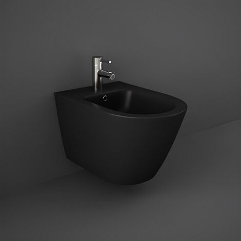 RAK Feeling Matt Black Wall Hung Bidet - RST07504A