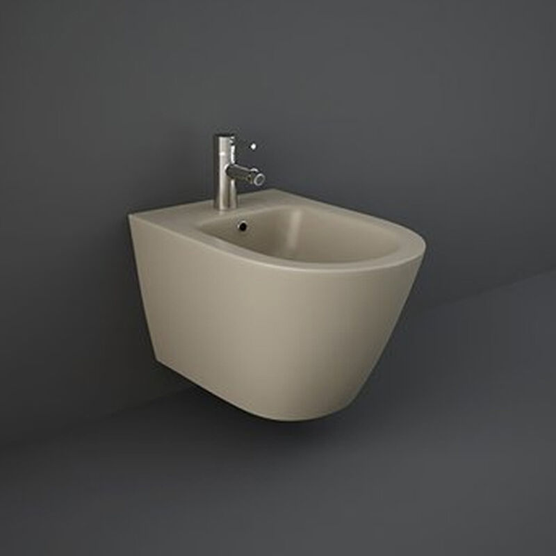 RAK Feeling Wall Hung Bidet 520mm Projection - Matt Cappuccino