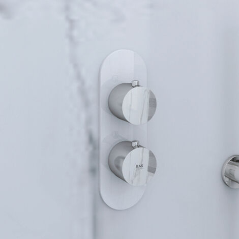 RAK Feeling White Round Concealed Thermostatic Single Control Shower Valve - RAKFSV1500R