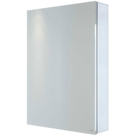 RAK Gemini 500mm x 700mm Aluminium Single Door Mirrored Cabinet with Adjustable Shelves - RAKGEM5001