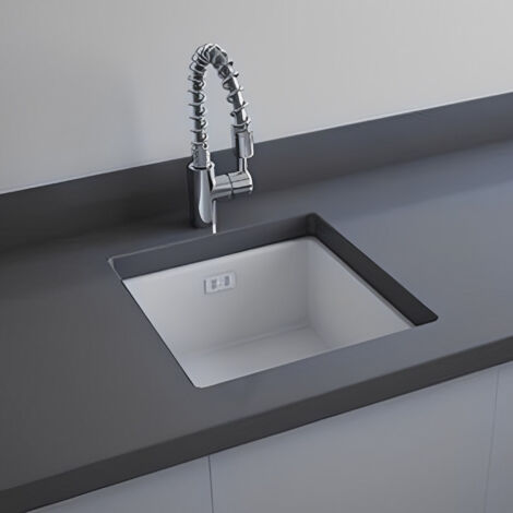 RAK Gourmet 6 Ceramic Belfast Kitchen Sink 1.0 Bowl 450mm L x 475mm W - Alpine White