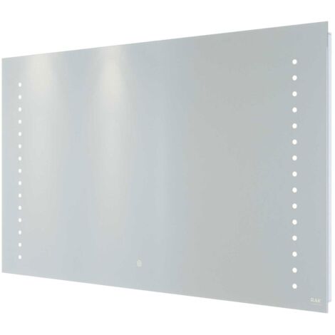 RAK Hestia LED Landscape Mirror with Switch and Demister Pad 600mm H x 1000mm W Illuminated