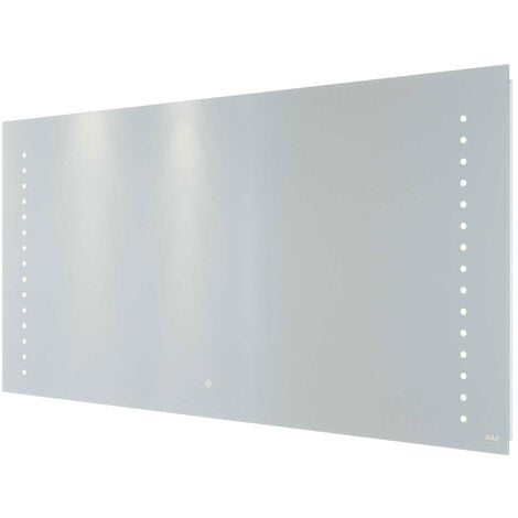 RAK Hestia LED Landscape Mirror with Switch and Demister Pad 600mm H x 1200mm W Illuminated