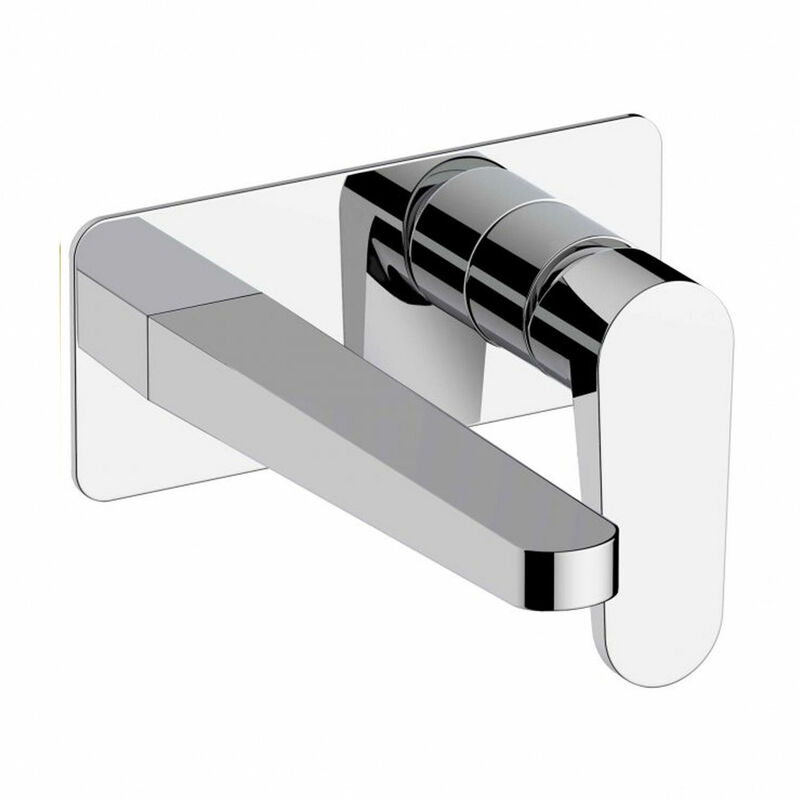RAK Ischia Wall Mounted Basin Mixer Tap with Back Plate - Chrome