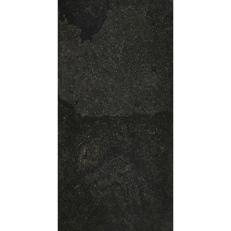 Rak Lapitec Stone Black Matt 60cm x 120cm Porcelain Wall and Floor Tile - A12GLPSE-BLK.M6X5R - Black