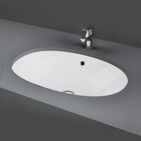 main image of "RAK Lily Undermount Countertop Basin 460mm Wide - 0 Tap Hole"
